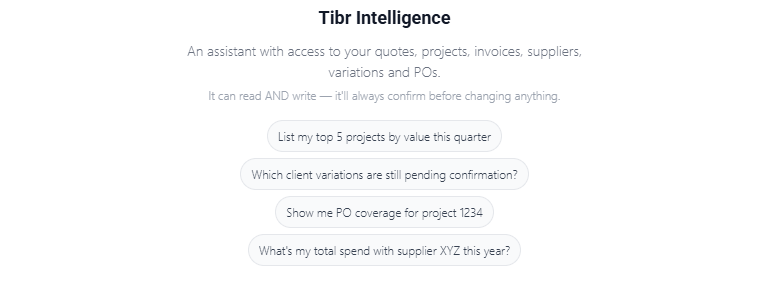 Tibr Intelligence (CVR / WIP)